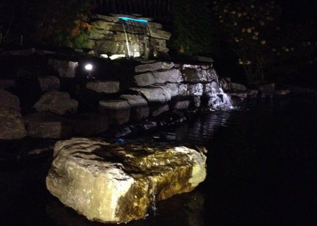 Waterfall-pond-lighting